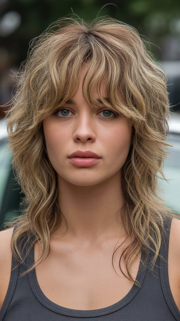 Messy Layers with Piecey Curtain Bangs