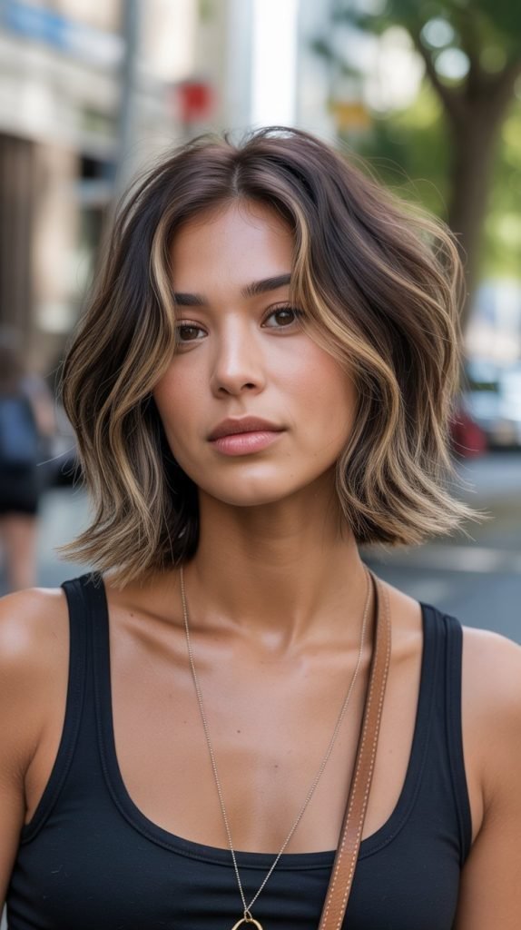 Choppy Shoulder-Length Cut