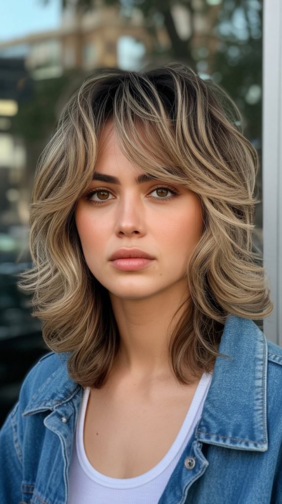  Shaggy Layers with Wheat Blonde and Coffee Lowlights