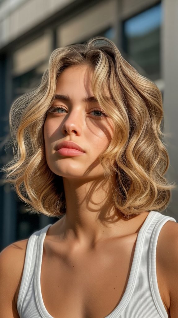 Shoulder-Grazing Cut with Face-Framing Layers