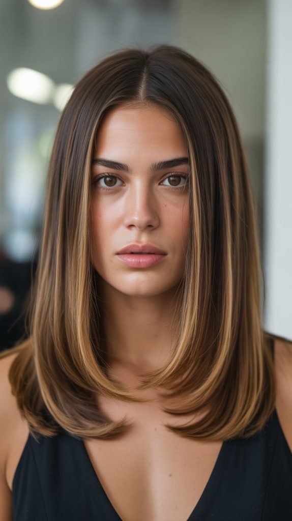 Classic Face-Framing Caramel Highlights