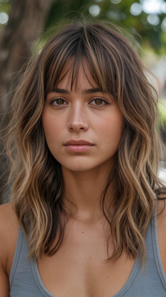 Textured Midi with Choppy Fringe