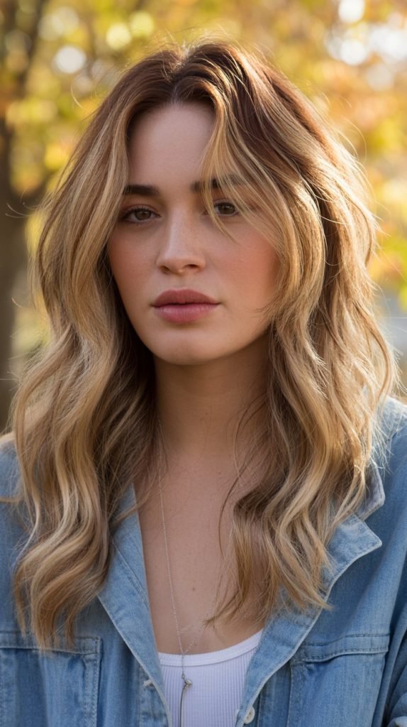 Wheat Blonde with Hazelnut Lowlights