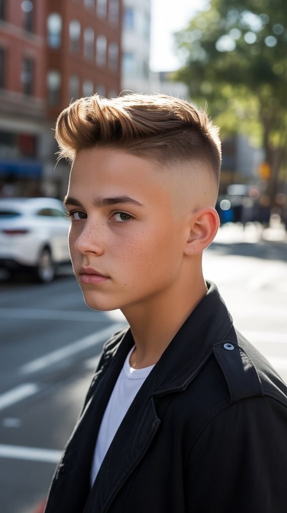  Short Quiff with Low Fade