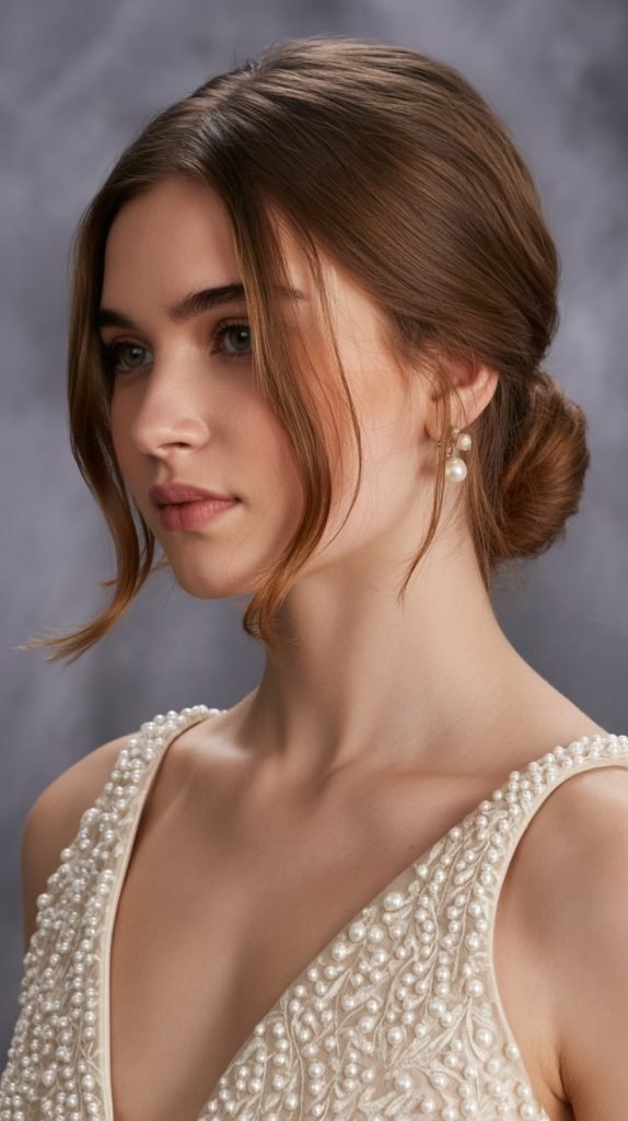 Elegant Chignon with Face-Framing Pieces
