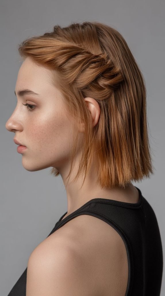  Asymmetrical Updo with Tucked Sides