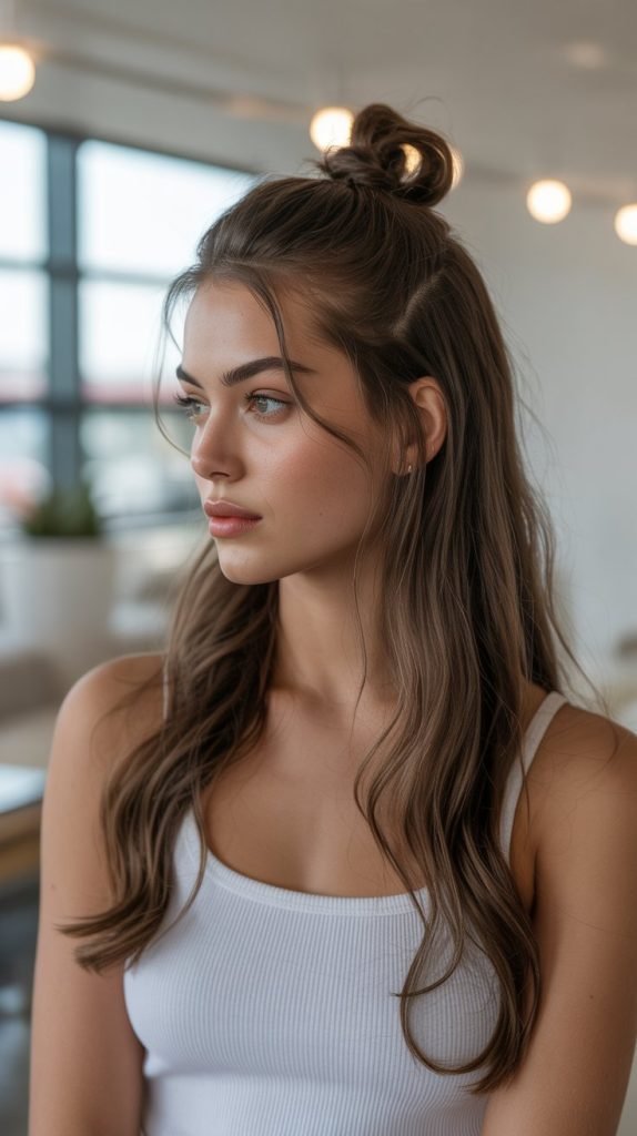 Bubble Ponytail Half-Up