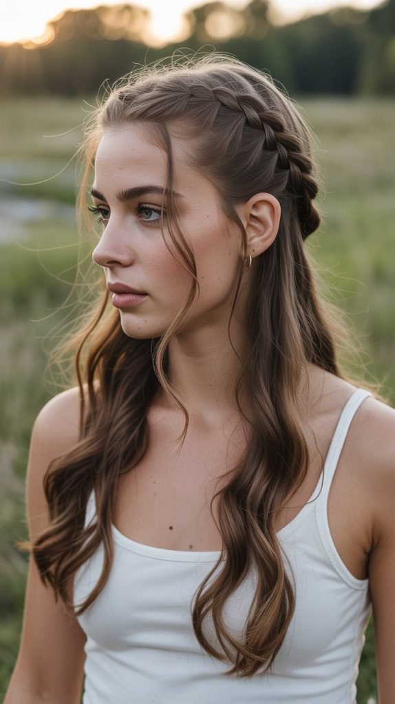 Side Fishtail Half-Up