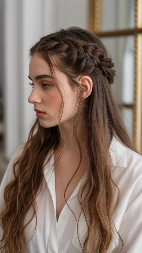 Infinity Braid Half-Up