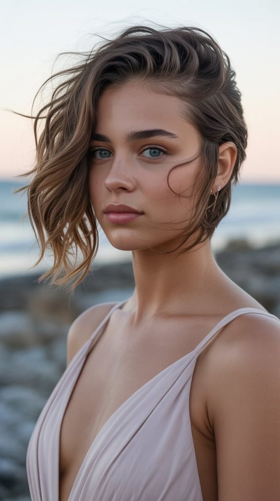  Messy Side-Swept Look