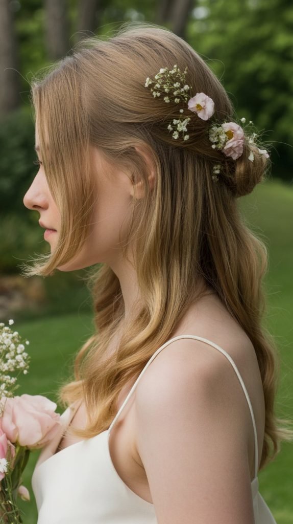 Side-Swept Waves with Fresh Flowers