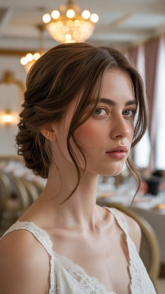 Side-Part Soft Updo