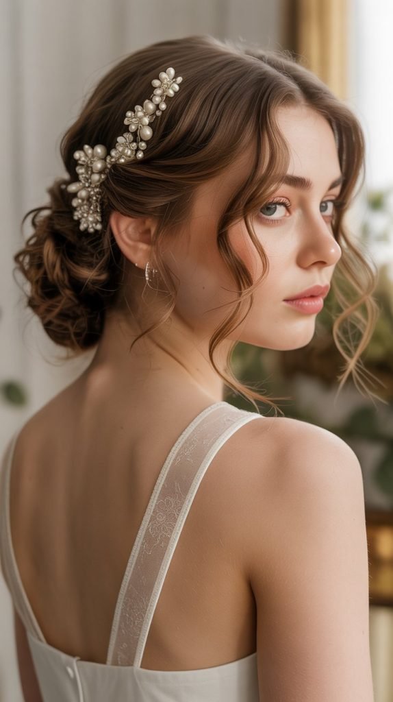 Pearl-Embellished Half-Up