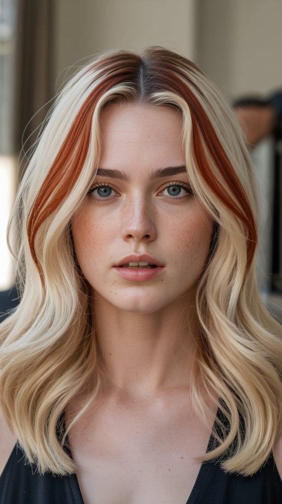 Beige Blonde with Auburn Money Pieces