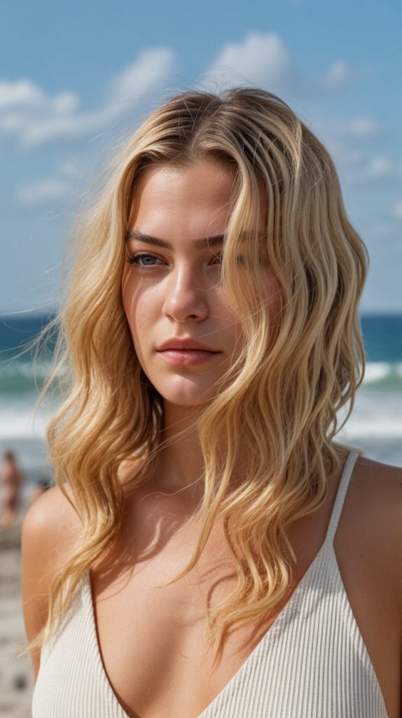 Butterfly Cut with Beach Waves