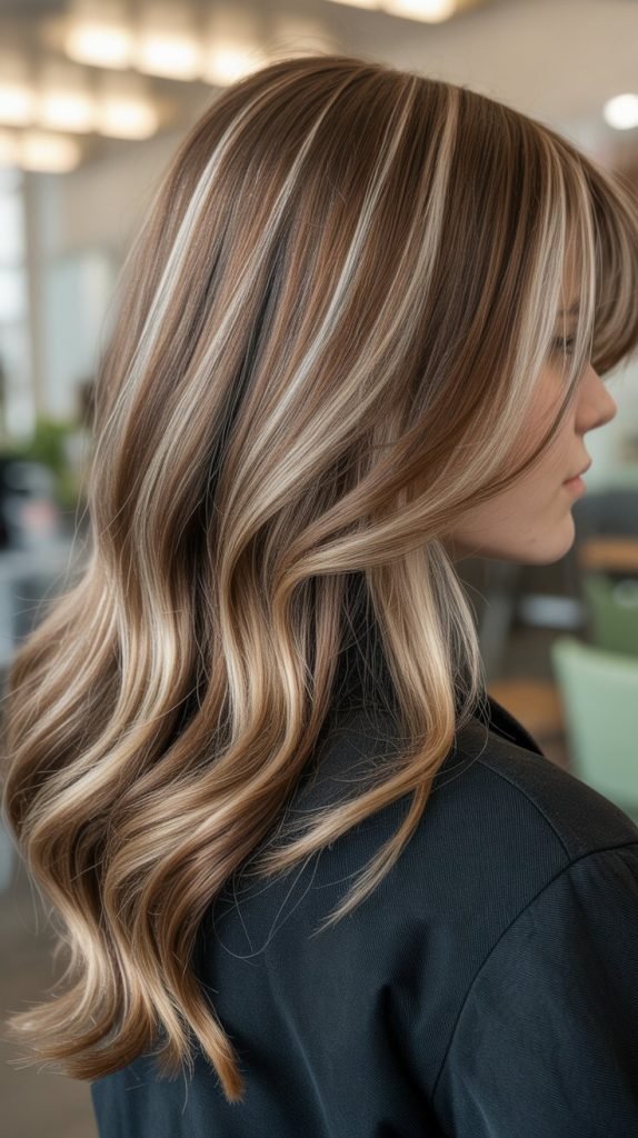 Bronde Hair with Chocolate Lowlights