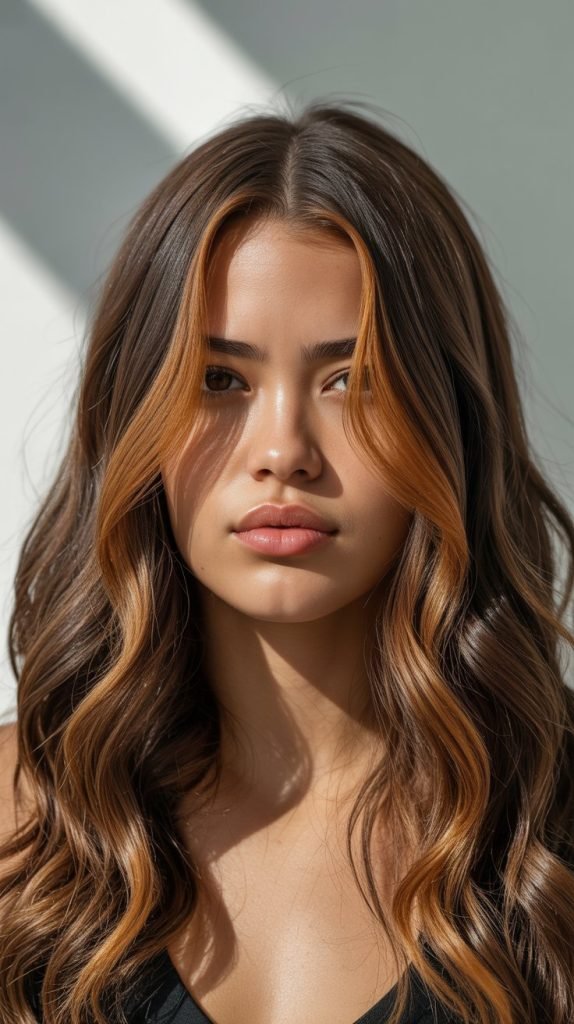 Face-Framing Caramel Money Pieces