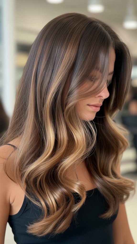 Caramel Foilage Technique with Honey-Blonde Accents