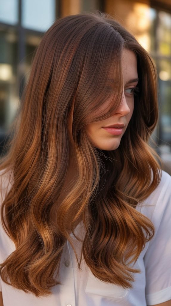 Caramel Highlights with Honey Lowlights and Auburn Undertones