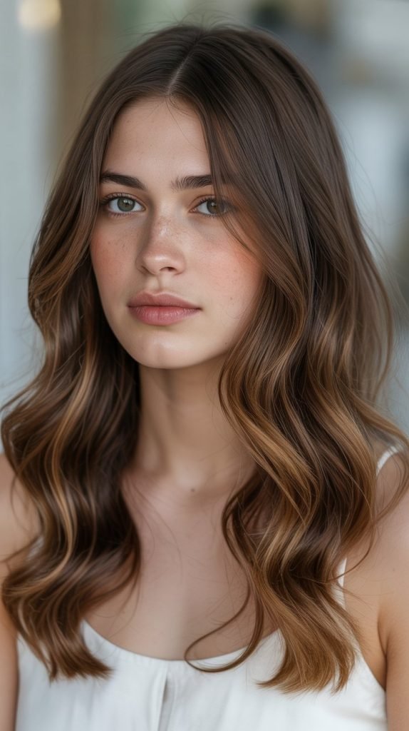 Soft Caramel Ribbons Throughout