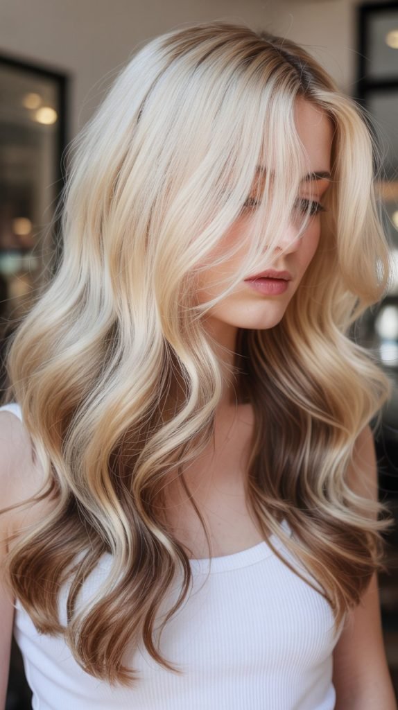 Buttercream Blonde with Hazelnut Lowlights