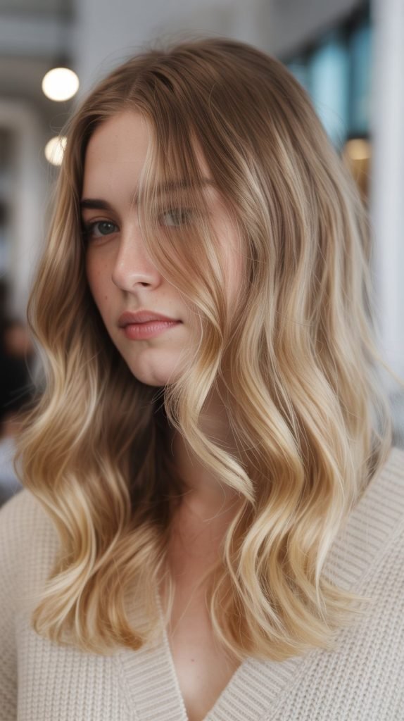 Buttery Blonde with Soft Brown Lowlights