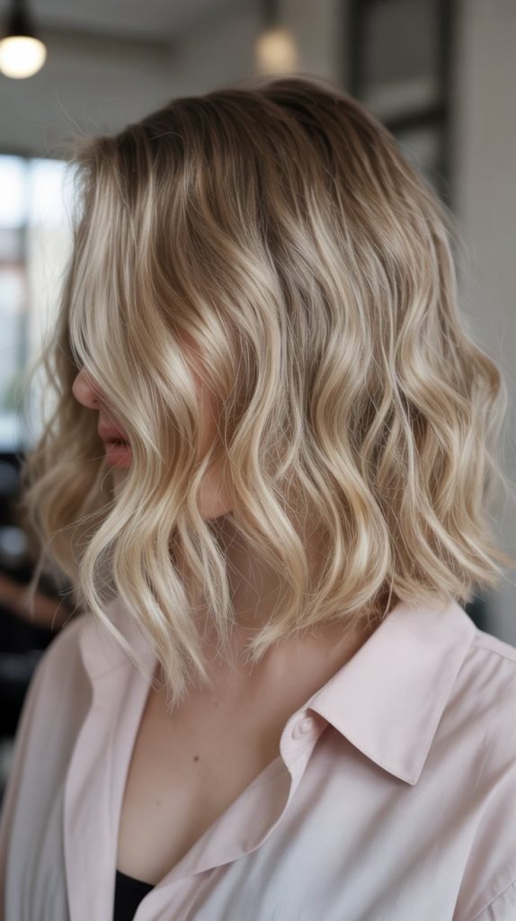 Vanilla Blonde with Cocoa Lowlights