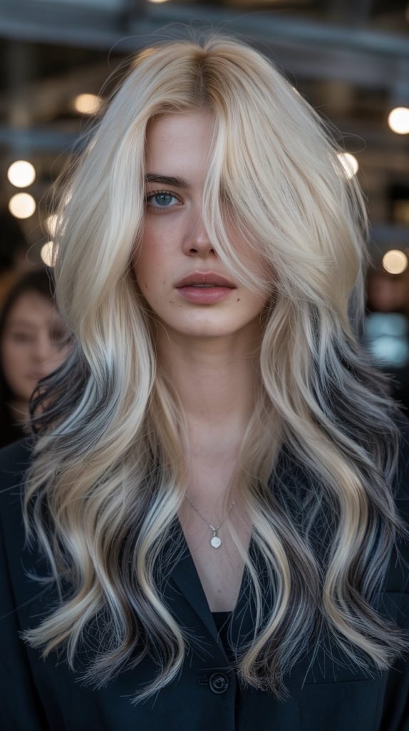 Crystal Blonde with Gunmetal Lowlights