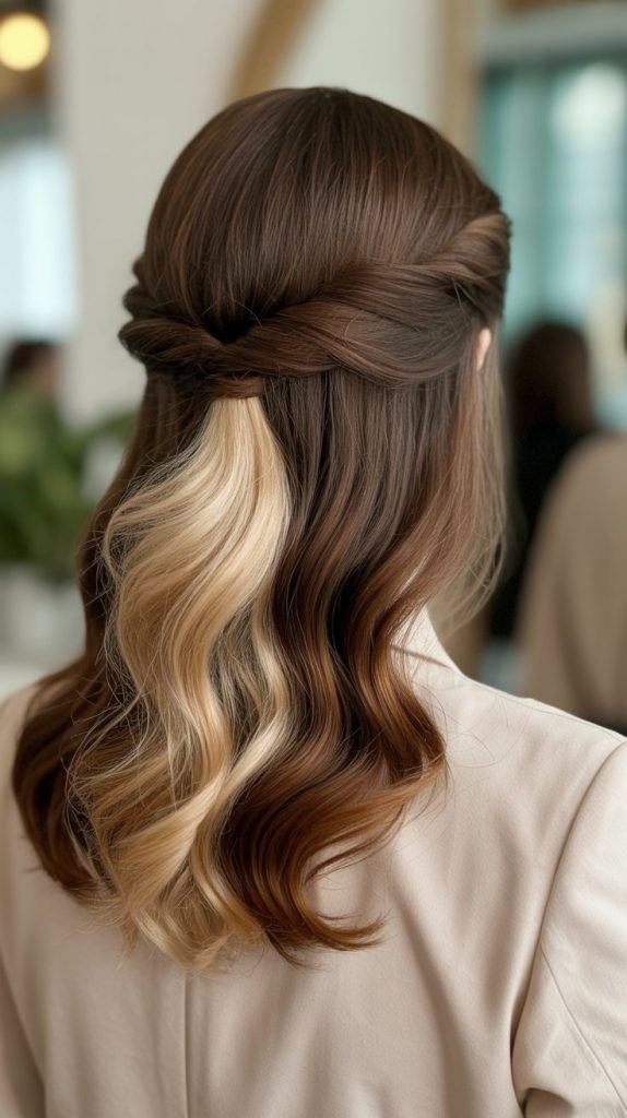 Champagne Blonde Highlights with Chestnut Lowlights