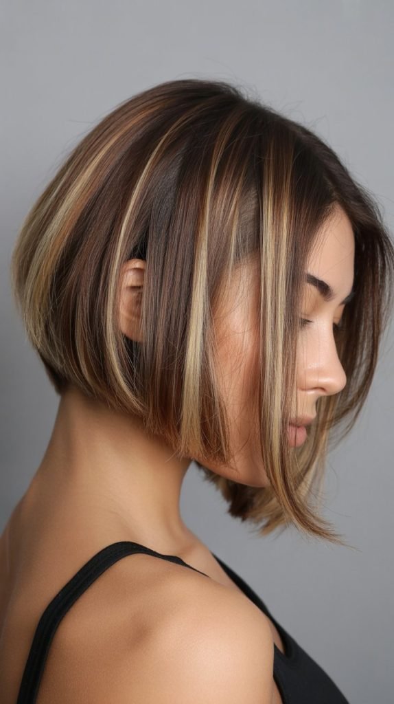 Graduated Bob with Concentrated Color at the Back