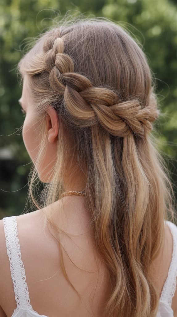  Half-Up Crown Braid