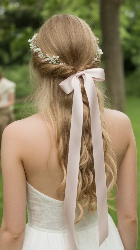  Half Up with Ribbon Detail