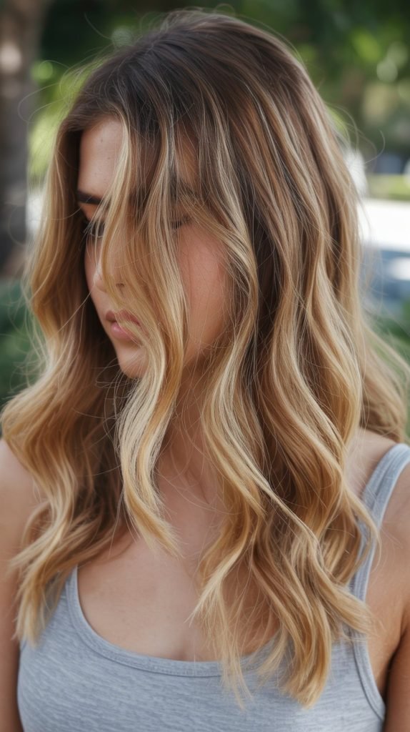 Honey Blonde with Chestnut Lowlights