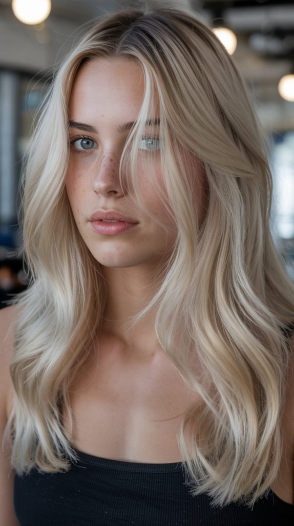 Ice Blonde with Auburn Babylights