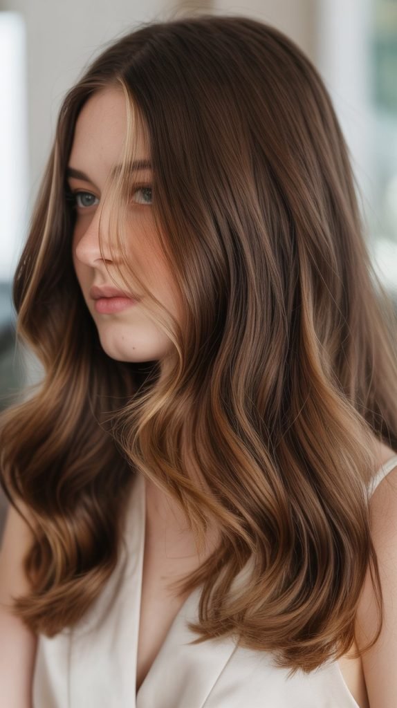 Subtle Caramel Gloss Highlights