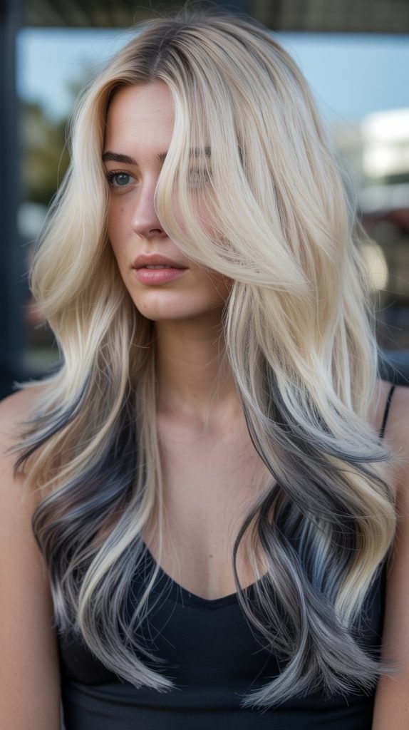 Moonlight Blonde with Charcoal Lowlights