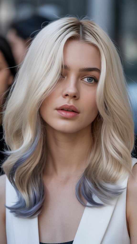Pearl Blonde with Silver Lowlights