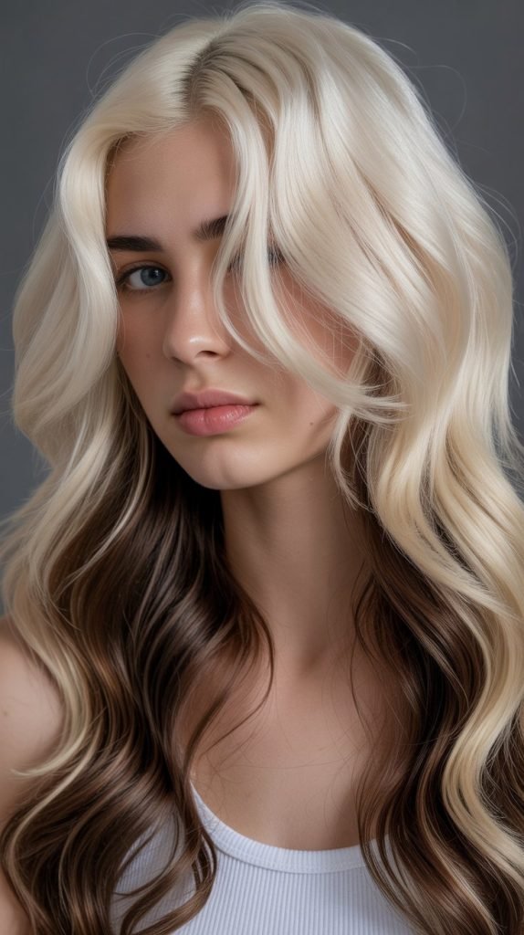 Platinum Dirty Blonde with Rich Brown Lowlights