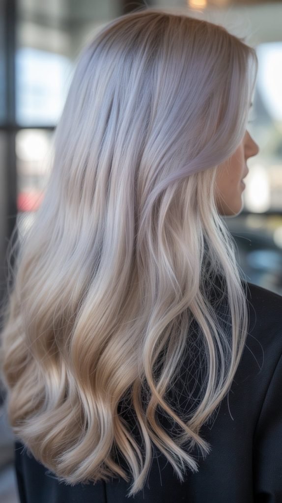 Silver Blonde with Caramel Babylights
