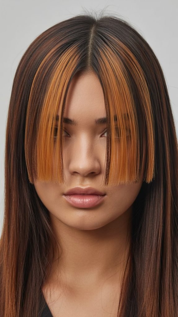 Money Piece Caramel Highlights