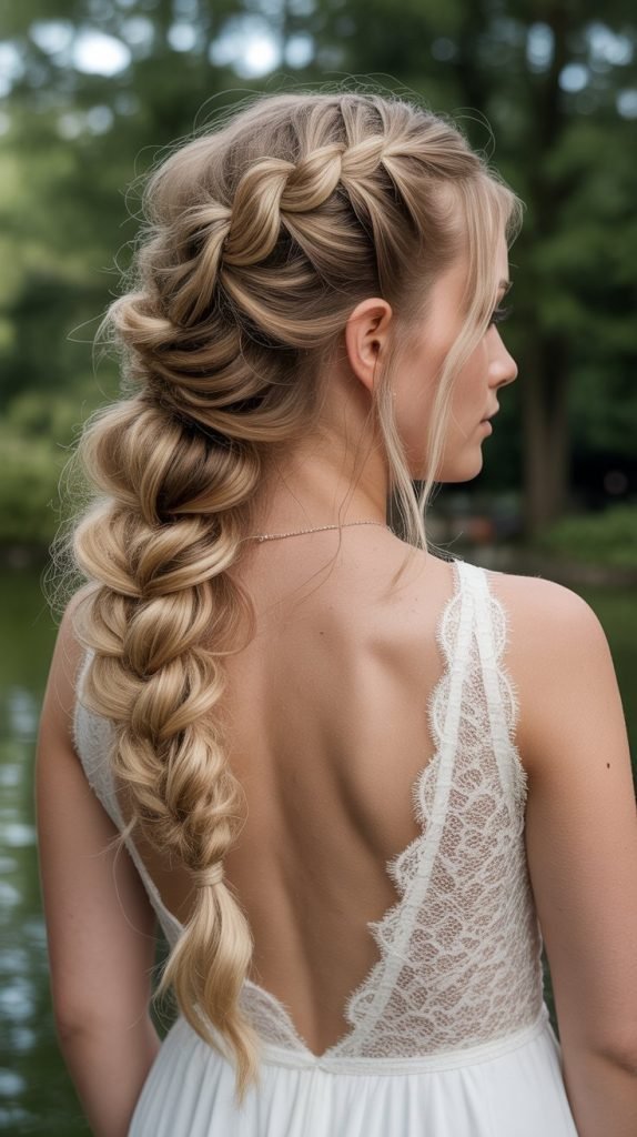 Textured Braid Half Up