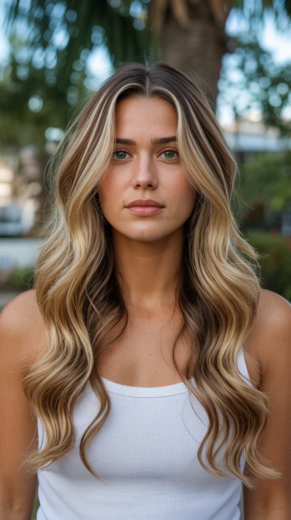 Toasted Coconut Blonde with Chestnut Lowlights
