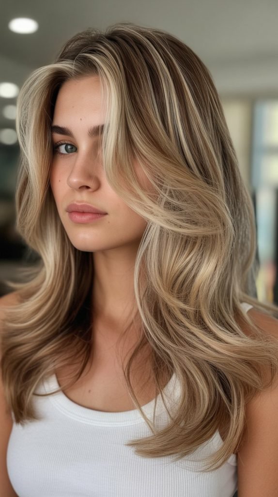 Glossy, Polished Finish with Brown and Caramel Tones