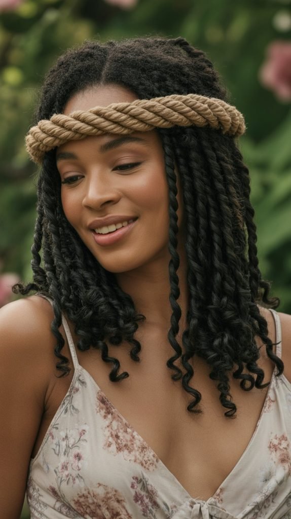  Twisted Crown Barrel Twist Locs