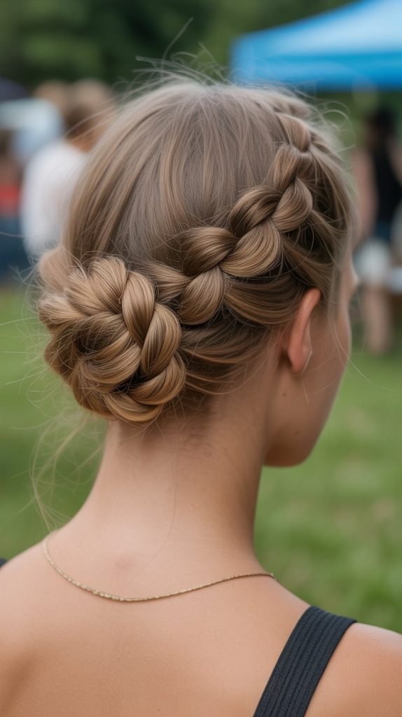  Rope Braid Curly Updo