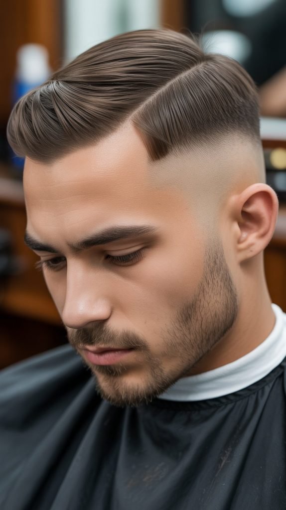 18. The Side Part Fade