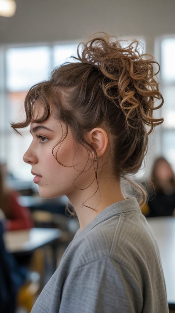 Messy Curly Bun