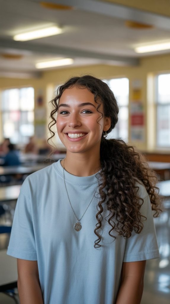 7. Low Side Ponytail