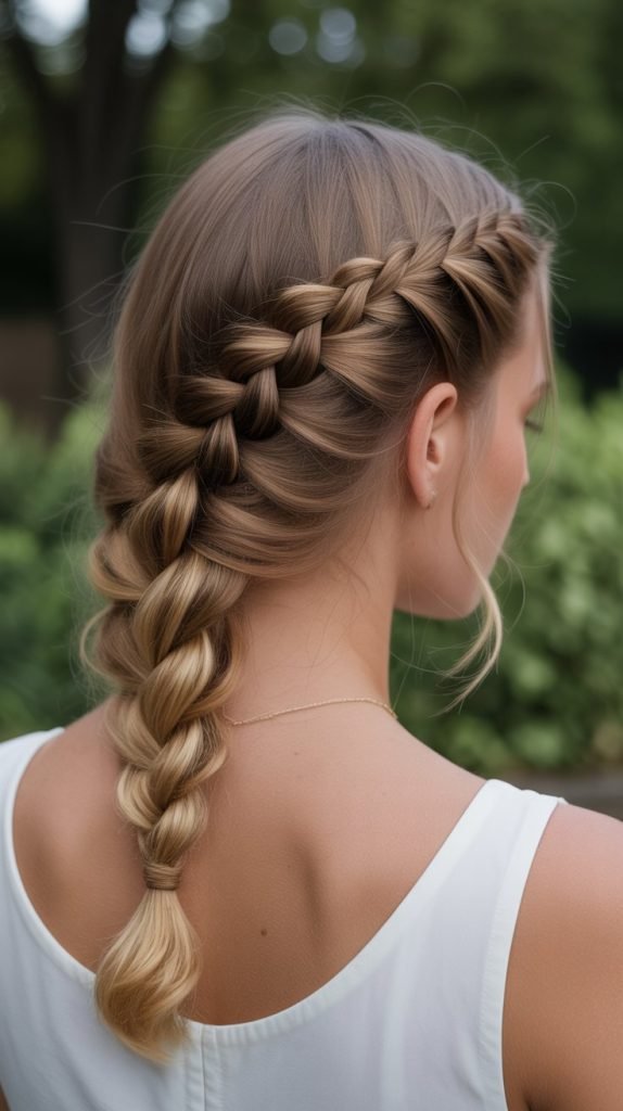 29. Half-Up French Braid
