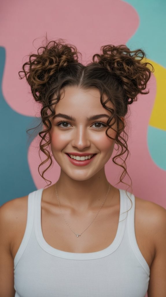 Curly Space Buns